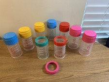 9 Vintage Playtex Nurser Drop In Bottles NO Nipples
