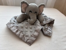 Pro Goleem Gray Elephant Lovey Security Blanket Minky Dot Satin