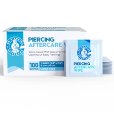 Wipes – Piercing Aftercare | Saline Solution for Piercings - Keloid Bump Ear ...
