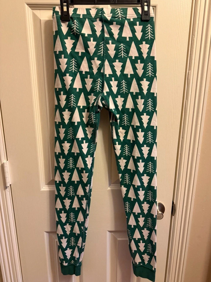 Hanna Andersson Size 160 (14) Green trees Christmas Holiday Long Johns pajamas - Image 4 of 4