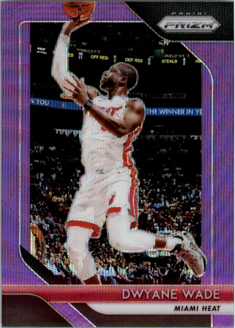 2018-19 Panini Prizm Prizms Purple Wave #206 Dwyane Wade - BSK