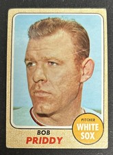 1968 Topps Bob Priddy Card #391 White Sox Pitcher Poor Scratched Bad Corners O/C