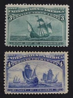 CKStamps: US Stamps Collection Scott#232 233 3c 4c Columbian Mint H OG