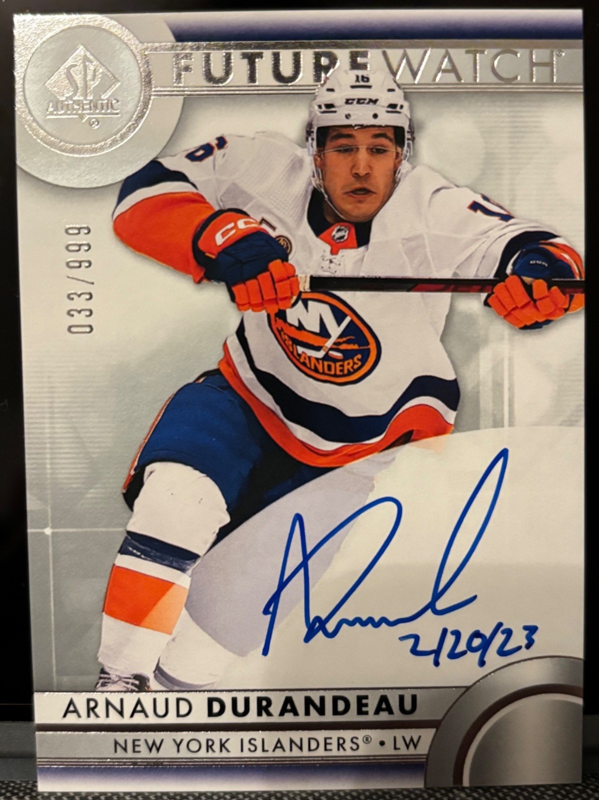2023-24 Arnaud Durandeau SP Authentic Future Watch Auto Inscribed /999 #148