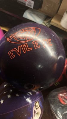 Radical Evil Eye Ten-Pin Bowling Ball Purple Orange Drilled - 15lb