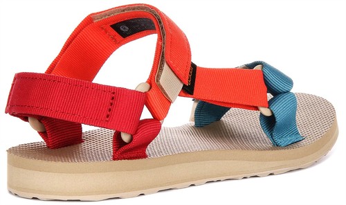 Teva Orig Universal Back Strap Prism Womens Sandal In Red Blue UK 3 - 8 - Picture 3 of 6