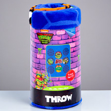 Teenage Mutant Ninja Turtles Throw Microfiber Blanket Nickelodeon 46" x 60" Blue