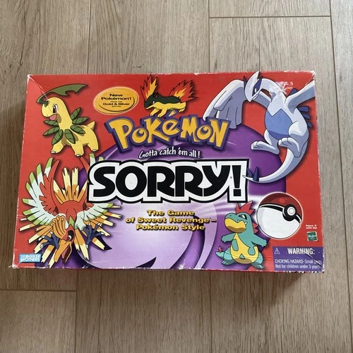 Vintage 2000 Pokemon Gold & Silver Sorry Boardgame 100% COMPLETE SET