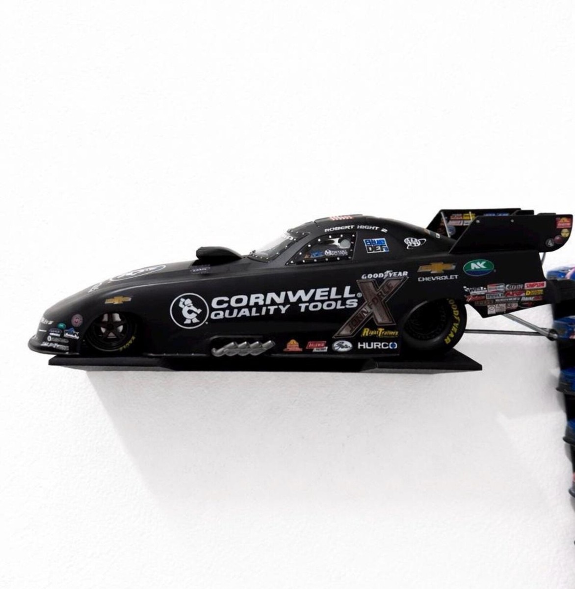 NHRA 1:24 Funny Car Diecast Car Tilt Wall Display Stand 1 Tier