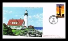 DR JIM STAMPS US COVER PORTLAND HEAD MAINE LIGHTHOUSE FIRST DAY ISSUE