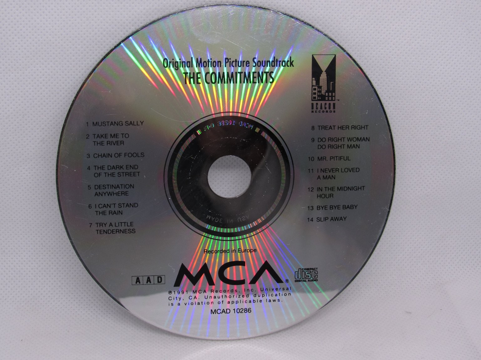 The Commitments Original Motion Picture Soundtrack CD 1991 Soul MCA