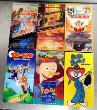 An American Tail Vhs Lot x6 The Land Before Time Bugs Bunny Tom Jerry Fool
