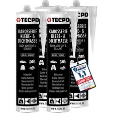 4x370g TECPO KAROSSERIE KLEBE und DICHTMASSE SCHWARZ KAROSSERIEKLEBER KLEBEMASSE