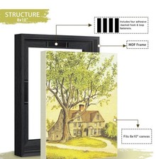 8x10 Canvas Floating Frame with 0.9" Deep, Black Floater Frame for Canvas Pai...