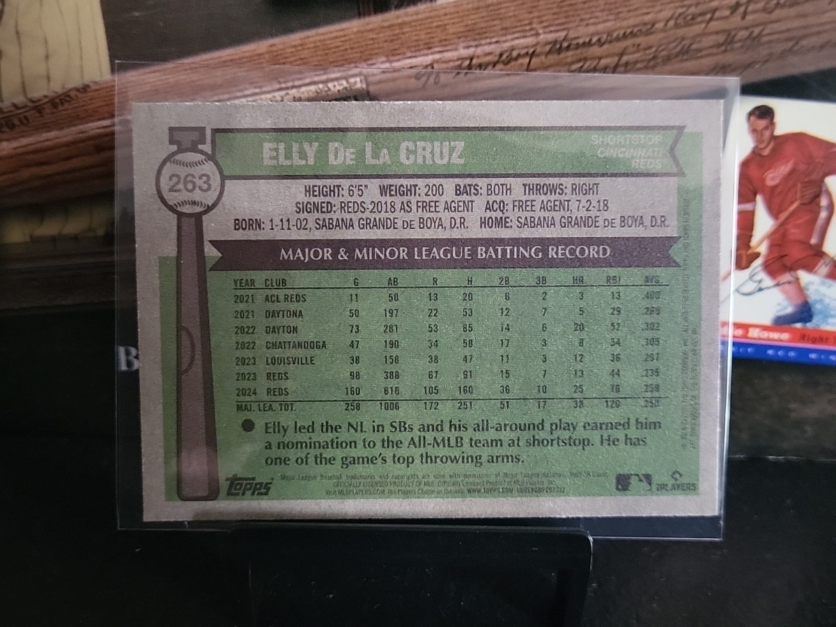 2025 Topps Heritage - Flipped Bat Variation Elly De La Cruz #263