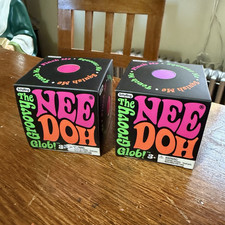 AUTHENTIC LOT OF 2 Schylling Groovy Nee Doh Glob Squeeze Ball purple and pink