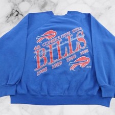 1991 Blue Buffalo Bills crewneck sweatshirt AN64456