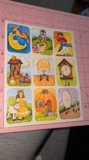 Vintage Eureka Stickers Nursery Rhymes 1 Sheet