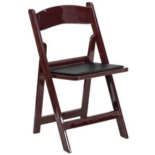 HERCULES Series 1000 lb. Capacity Red Mahogany Resin Folding Chair with...