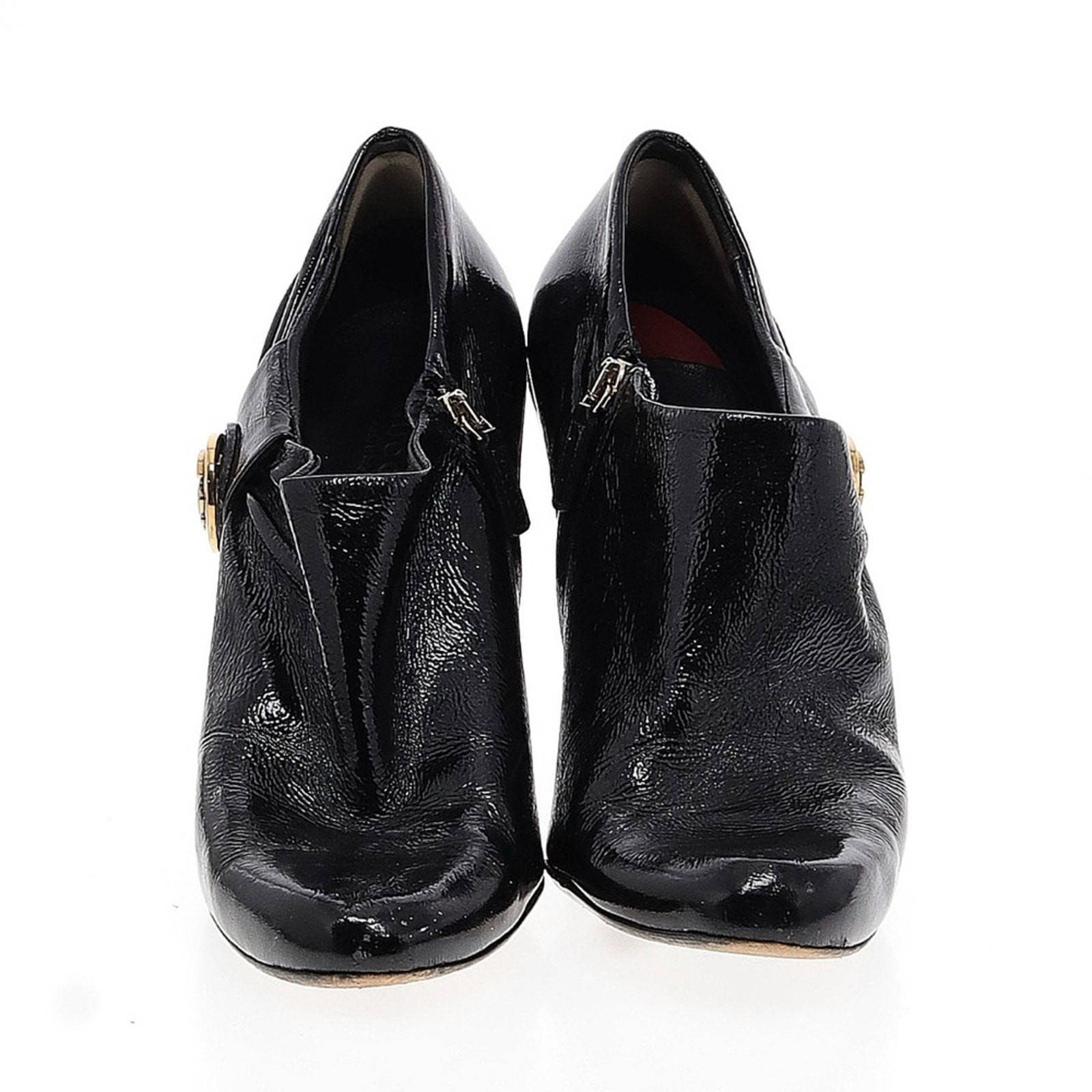 Gucci Black Patent Leather Bootie via Sophisticated Silhouette Size 9.5 thumbnail 2