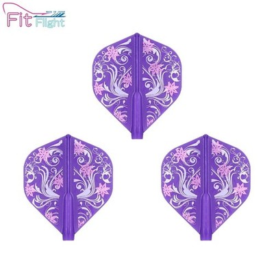 Cosmo Darts Fit Flight X Trish Grzesik Ver.5 Standard Purple Dart Flights, Trish
