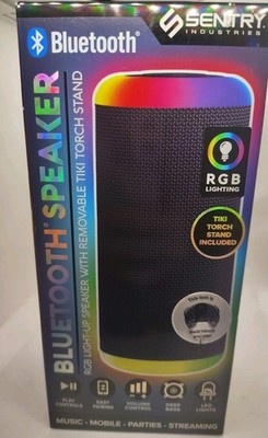 Sentry Industry Bluetooth Speaker RGB Light Up With TIKI Torch Stand New/Sealed