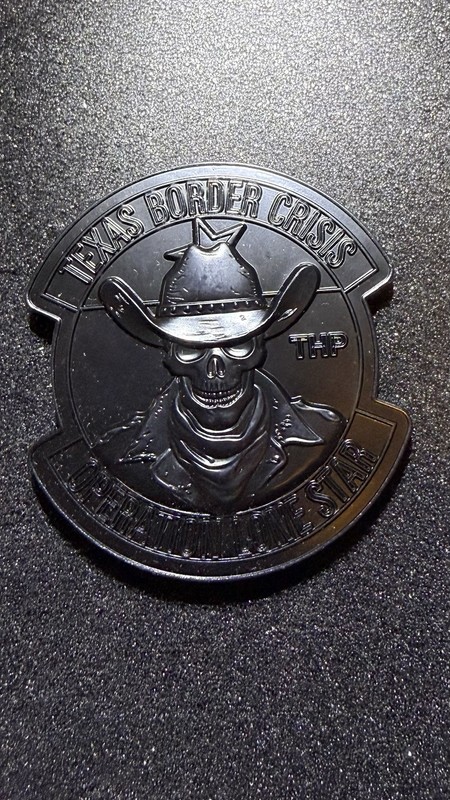 BLACK TEXAS BORDER CRISIS OPERATION LONE STAR HIGHWAY DIVISION Challenge Coin
