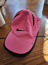 Nike Dri Fit Girls Swoosh Hat Cap Pink Adjustable Lightweight Active Size 4/6x