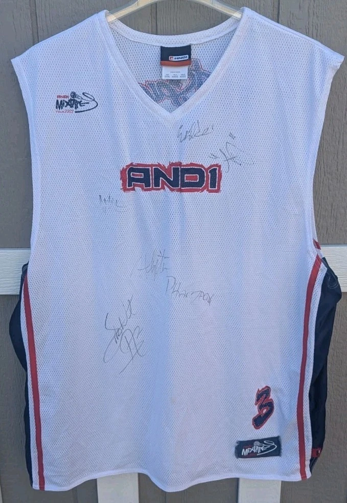 And1 Mixtape Tour 2003 Basketball Hot Sauce #3 Jersey Sz 3XL