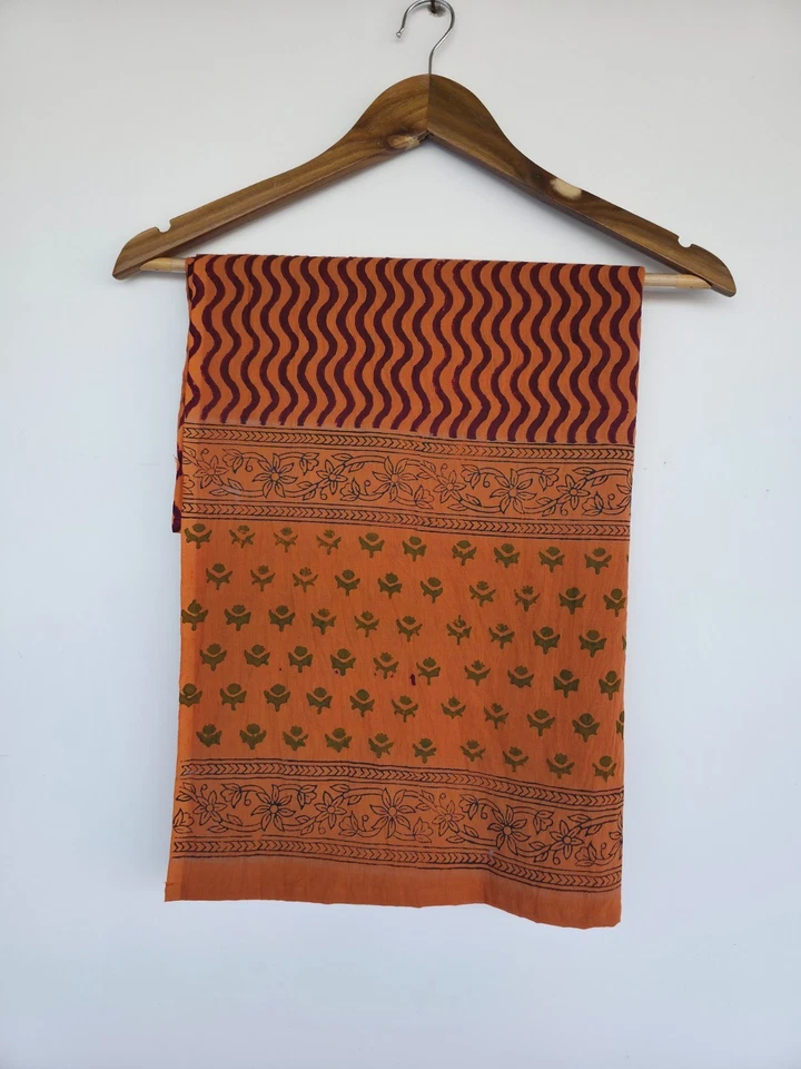 Pareo envolvente de playa, pareo de algodón estampado a mano, bufanda larga, pareo grande, Foto 2 de 4