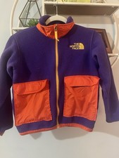 The North Face Youth Kids Medium M Retro Purple and Orange Fleece Jacket