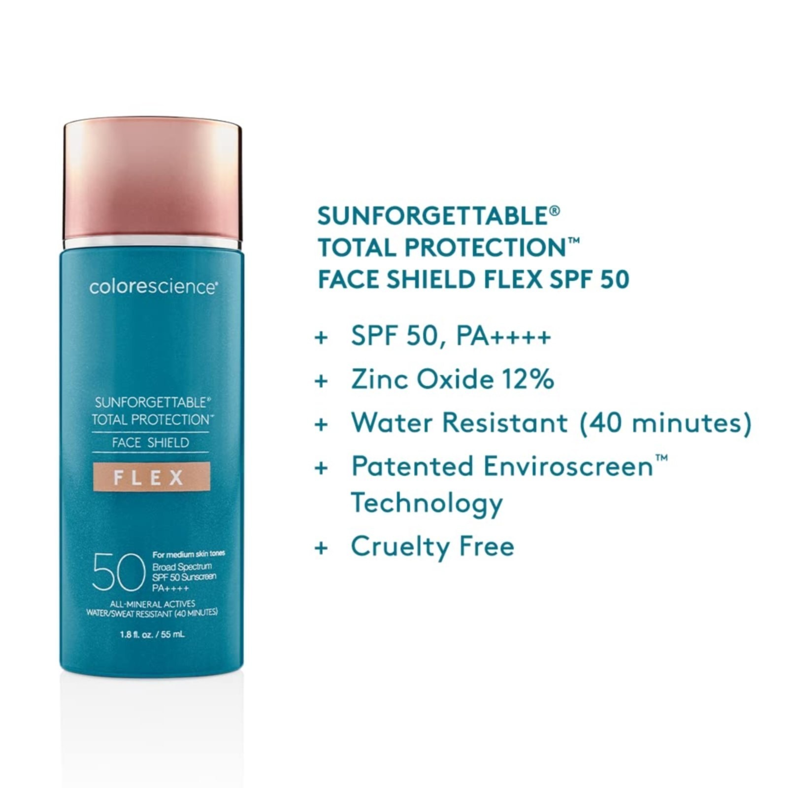 Colorescience Sunforgettable Total Face Shield Flex SPF 50 in Medium Classic Shade