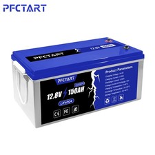 PFCTART 12V 150Ah LiFePO4 Battery Deep Cycle for RV Trolling Motor Solar Car