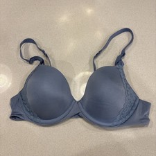 Maidenform One Fabulous Fit 2.0 Tailored Demi Bra DM7543 - Blue Size 34B