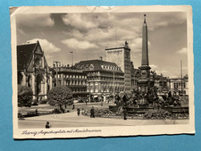 Alte AK von Leipzig, Augustusplatz mit Mendebrunnen, gelaufen 1939