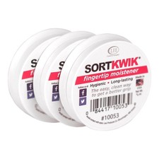 Lee Sortkwik  Fingertip Moistener,50 0.38 Ounce Pack of 3 , White/Pink