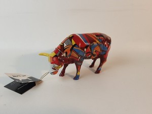 Westland Cow Parade "Psycowdelicowwow" figurine 6” Long Y2K No Box 