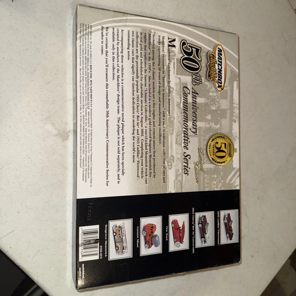 Matchbox Collectibles 50th Anniversary Commemorative Series Mattel 2002 NEW - Image 2 of 2