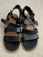 Eurosoft By Sofft Black Comfort Sandal Sz 8.5