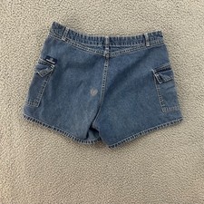 Vintage Y2K 90s Jordache Stretch Heart Stripe Denim Shorts Women s Size 12