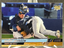 ?2008 Topps Stadium Club SP ROOKIE CARD RC Elliot Johnson #129 556/999 RAYS!. rookie card picture