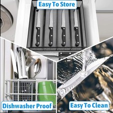 6x Steak Knives Stainless Steel Table Knife Kitchen Cutlery Serrated Edge