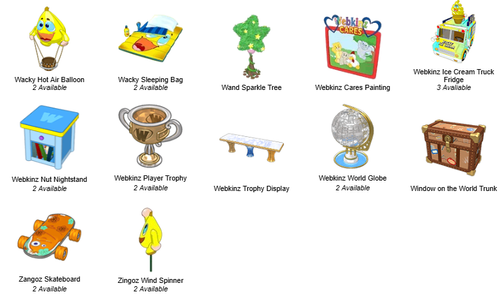 Webkinz Online Items - Pick 3 for $3 (see description)