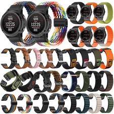 Quick Fit Silicone Nylon Metal Watch Band Strap For Garmin Instinct 3 45mm 50mm