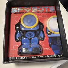 SPYBOTS Cybernetic Security Robots - SPOTBOT - Blue Spybot - Bright LED Light
