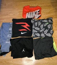 Nike Jordan Boys Clothing Lot M L Hoodies Shirt Shorts Compression 6 Pc