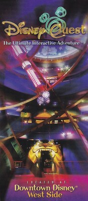 Downtown Disney West Side Disney Quest Interactive Adventure Guide Map *READ* 