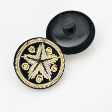 UK 1x DIY Metal Buttons Craft for Suit Jacket Dress Embroidered Button Accessory