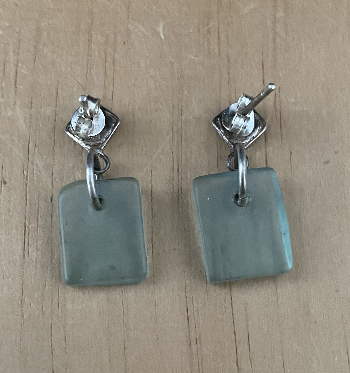 Sterling Silver Square With Ring Dangling Rectang… - image 3