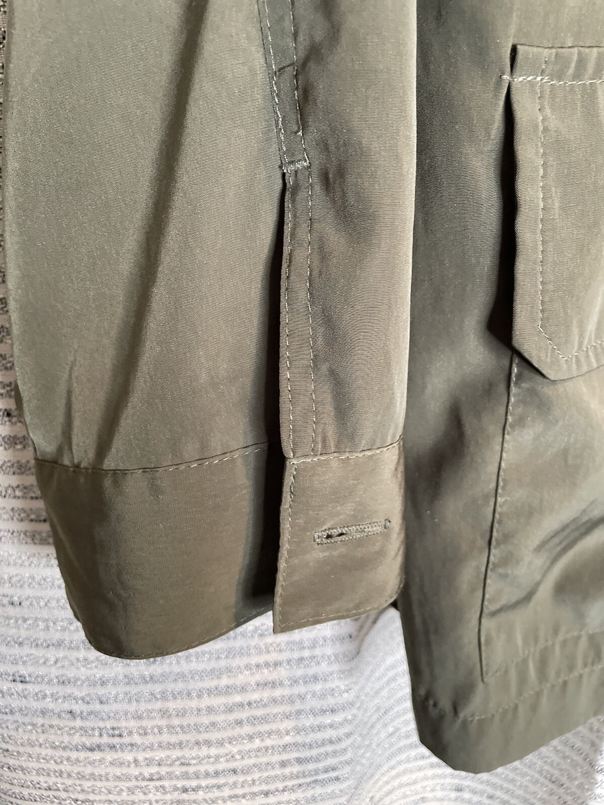 Chicos Size 2/large Button Up Jacket Shacket Oliv… - image 6